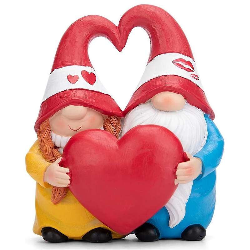 Valentine Gnomes Figurine Table Decor Love for Valentines Day Gifts,Love and Hearts Gnome Collectib