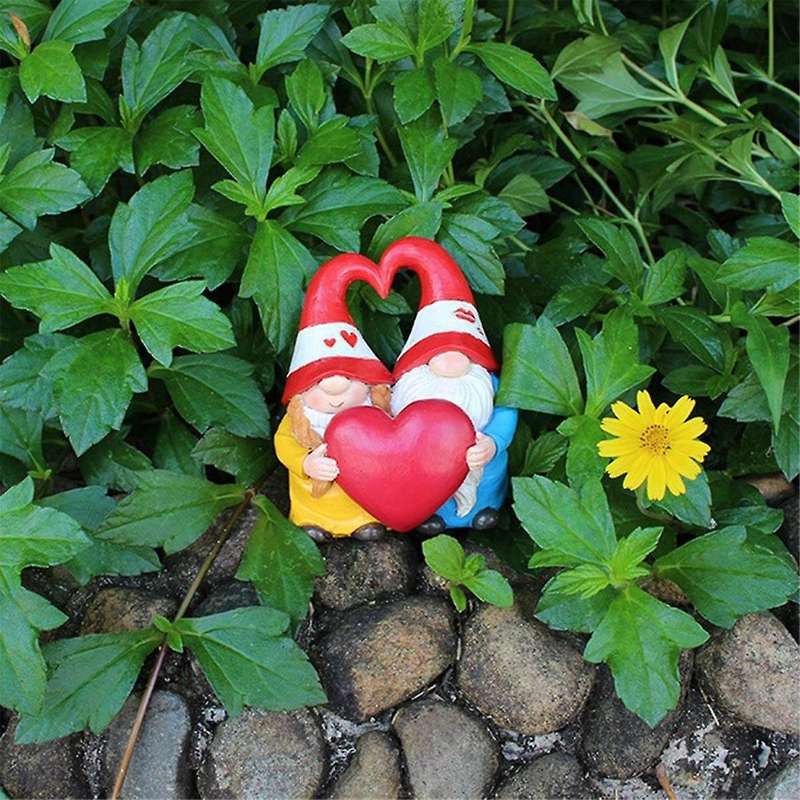 Valentine Gnomes Figurine Table Decor Love for Valentines Day Gifts,love and Hearts Gnome Collectibl