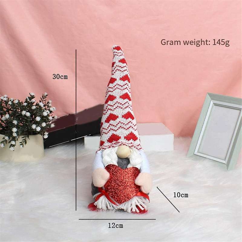 Valentines Gnome Plush Valentines Day Gnomes Decor 2pcs Mr and Mrs Swedish Tomte Gnome Valentine Gif
