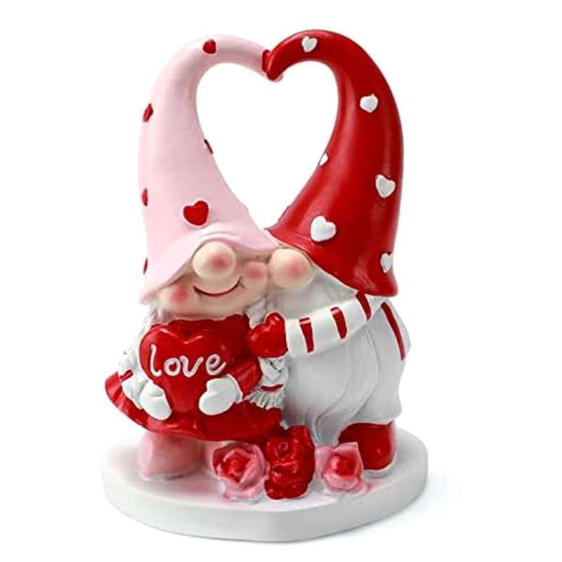 Valentines Day Gnomes Decor - Valentine Gnome Figurines Decoration for Home Table Ornaments Sweet Va