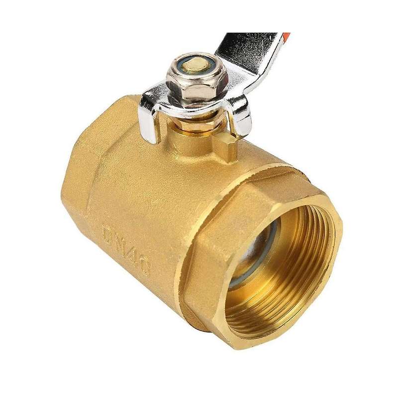 Valve, Thread Valve ShutOff Valve DN40 1-1/2BSP Brass Pipe Valve 1.6MPa for Water Oil Gas