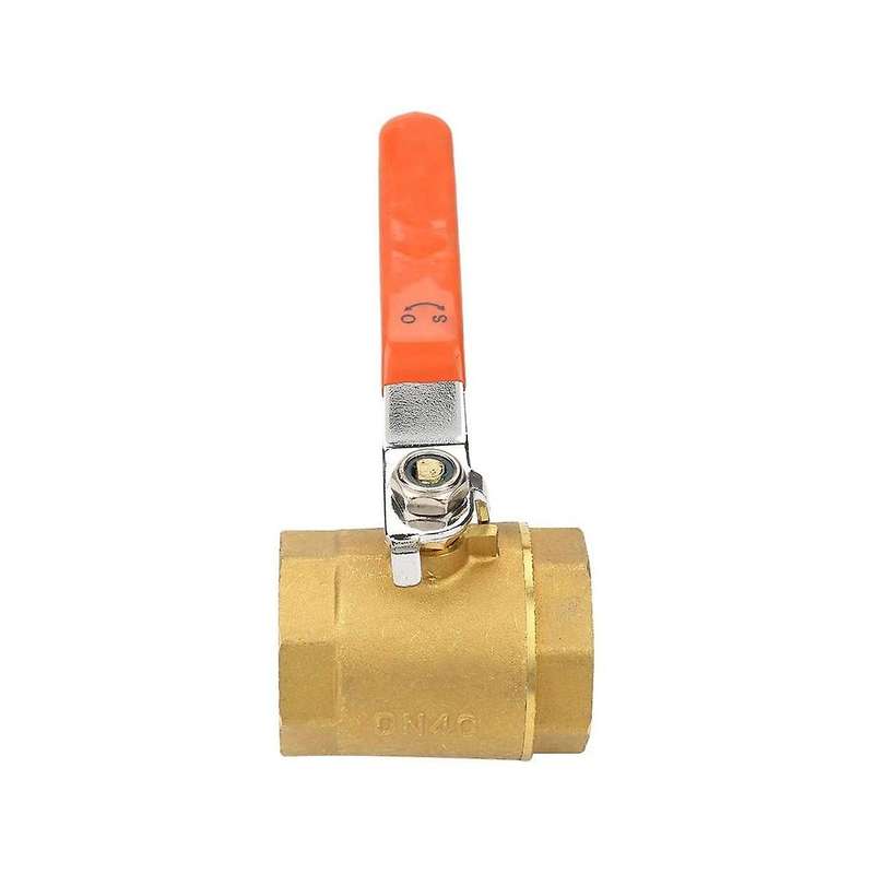 Valve, Thread Valve ShutOff Valve DN40 1-1/2BSP Brass Pipe Valve 1.6MPa for Water Oil Gas