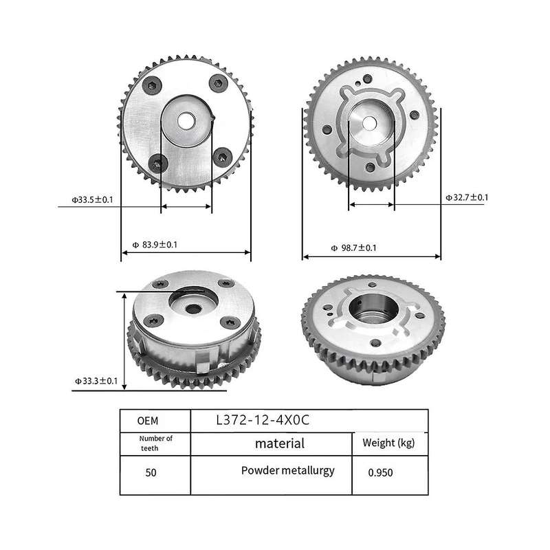 Variable Valve Timing Actuator Camshaft Sprocket Vvt for 5 6 2.3l Non Turbo Engine 2004-2009 L372-12
