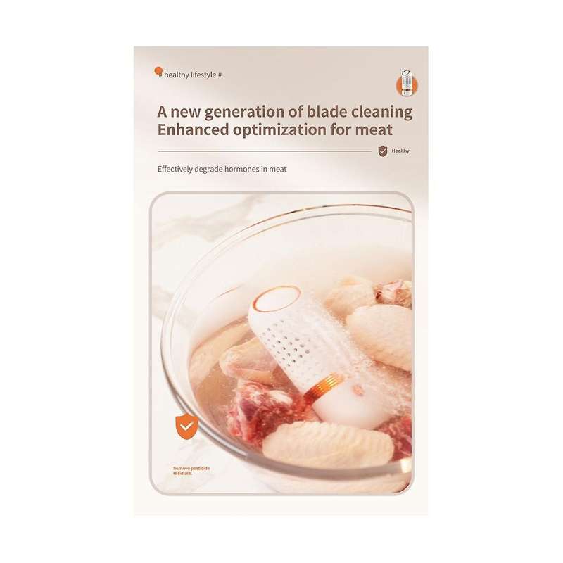 Vegetable Desinfectante Capsule Shape Portable Ultrasonic Fruit Food Purifier Household Kitchen Foo