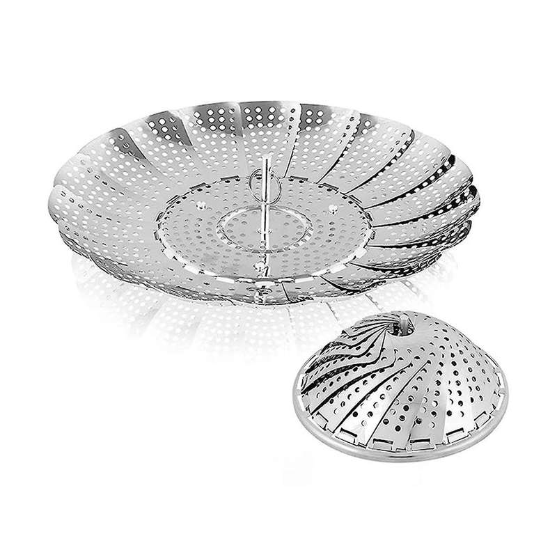 Vegetable Steamer Basket, Premium Stainless Steel Vegetable Steamer Basket - Folding Expandable Ste