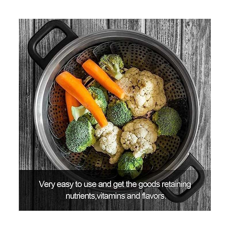Vegetable Steamer Basket, Premium Stainless Steel Vegetable Steamer Basket - Folding Expandable Ste