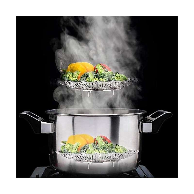 Vegetable Steamer Basket, Premium Stainless Steel Vegetable Steamer Basket - Folding Expandable Ste