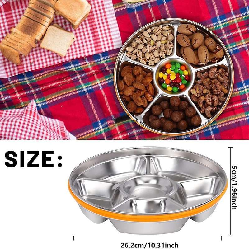 Veggie Tray with Lid and Dip,Divided Serving Tray with Lid Snack Tray with Lid for Party Platter,Rel