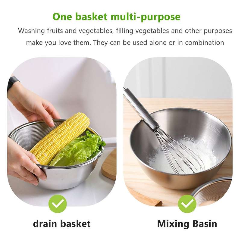 Vegetable Sink Drain Basket Household Kitchen Leaky Water Basket Egg Beater Mixing Bowl Salad Bowl