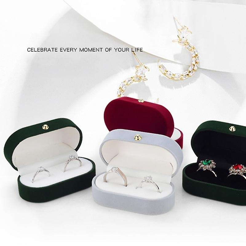 Velvet Silk Pair Ring Box Wedding Ring Box Single Ring Box Wedding B