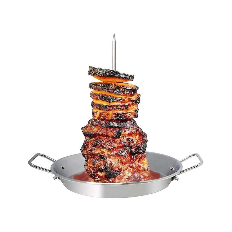 Vertical Skewer for Grill-al Pastor Skewer Brazilian Vertical Spit Stand for Tacos Al Pastor, Shawar