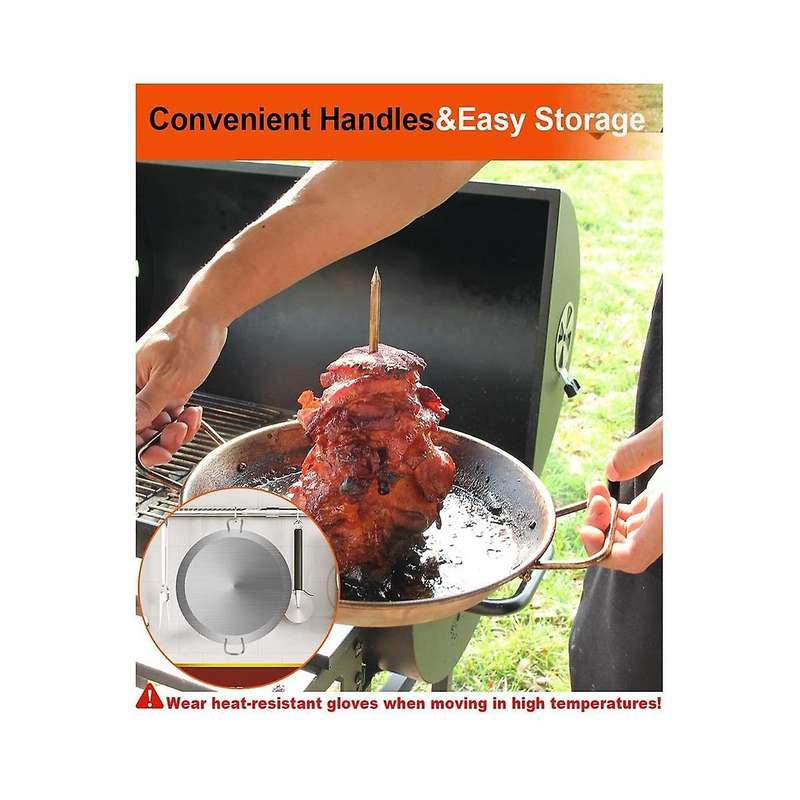 Vertical Skewer for Grill-al Pastor Skewer Brazilian Vertical Spit Stand for Tacos Al Pastor, Shawar