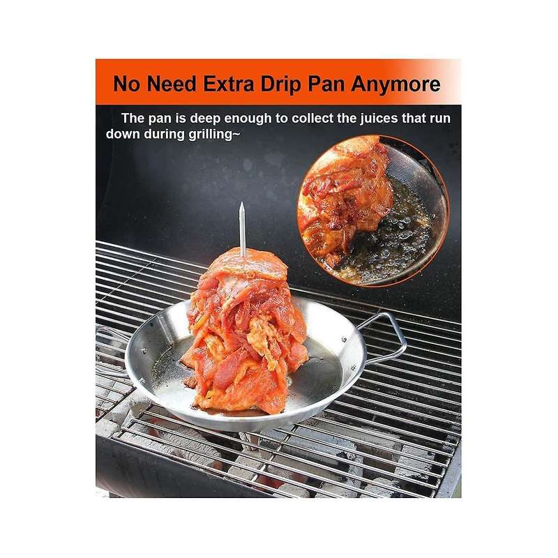 Vertical Skewer for Grill-al Pastor Skewer Brazilian Vertical Spit Stand for Tacos Al Pastor, Shawar