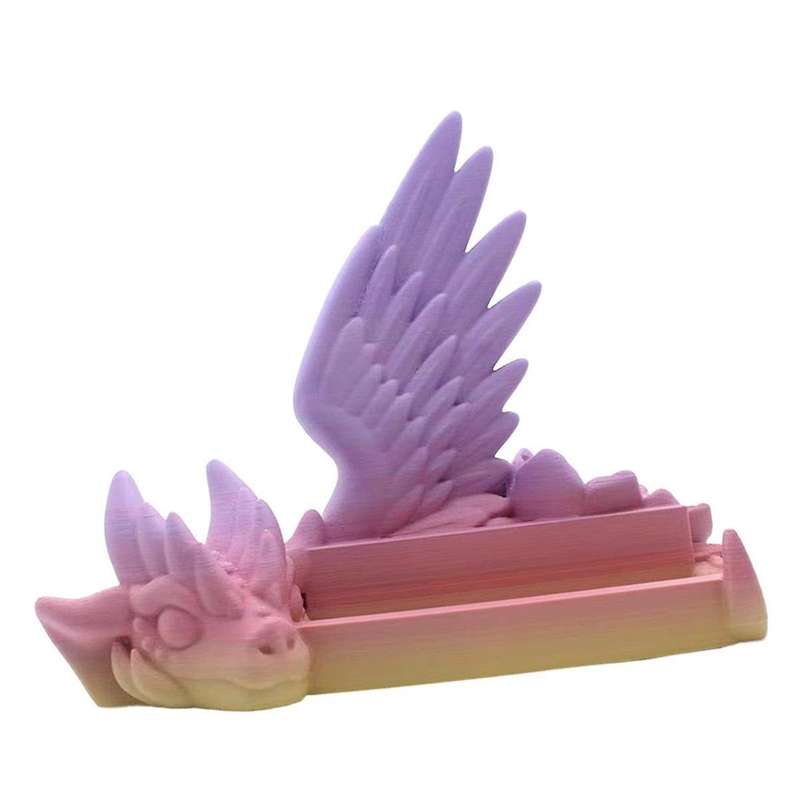 Vertical Business Card Holder for Desk 3D Dragon Printed Business Card Organizer Desk Organizer Bus