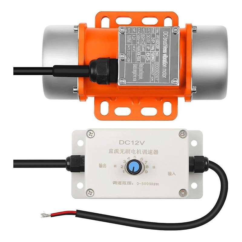 Vibration Motor for Salt Sand Applicator and Concrete Mixer 5000rpm 100w Dc12v Aluminum Housing Con