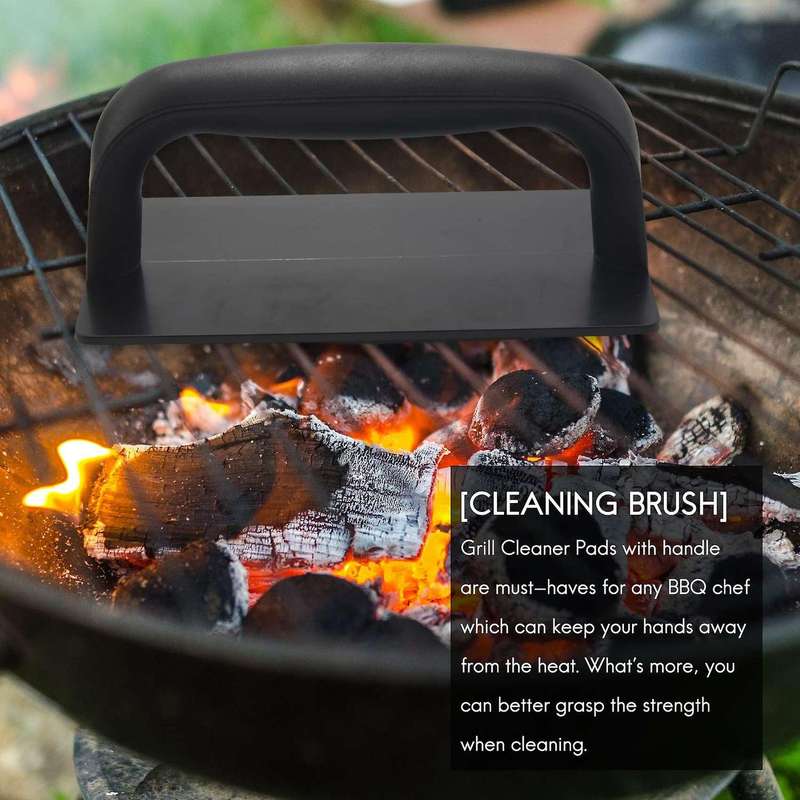 Versatility Griddle Cleaning Kit Cleaner Tool Set for Hot Or Cold Surfaces Scraper Cleaning Brushes