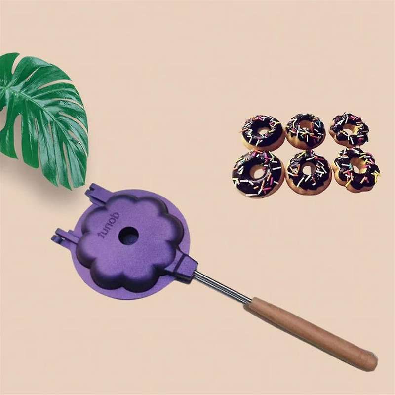 Versatile Non-stick Aluminum Doughnuts Cake Baking Mold, Sandwich Pan with Removable Handle for Camp