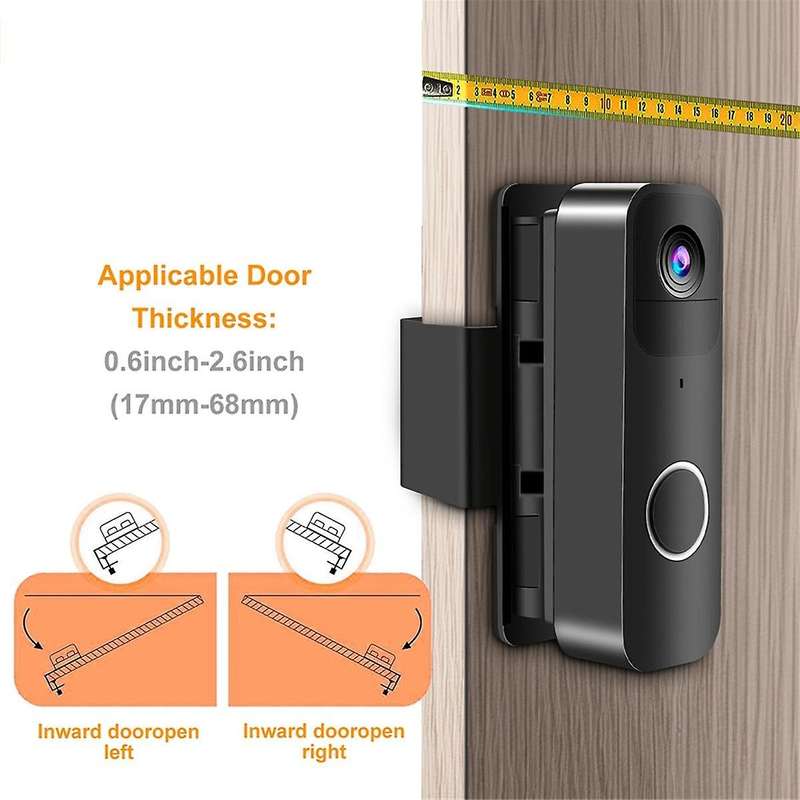 Video Doorbell Anti-Theft Bracket Door Mount Camera No Drill Ring Safety System Home Security System