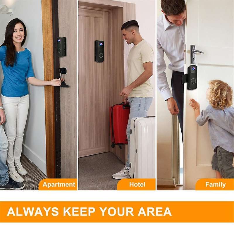 Video Doorbell Anti-Theft Bracket Door Mount Camera No Drill Ring Safety System Home Security System