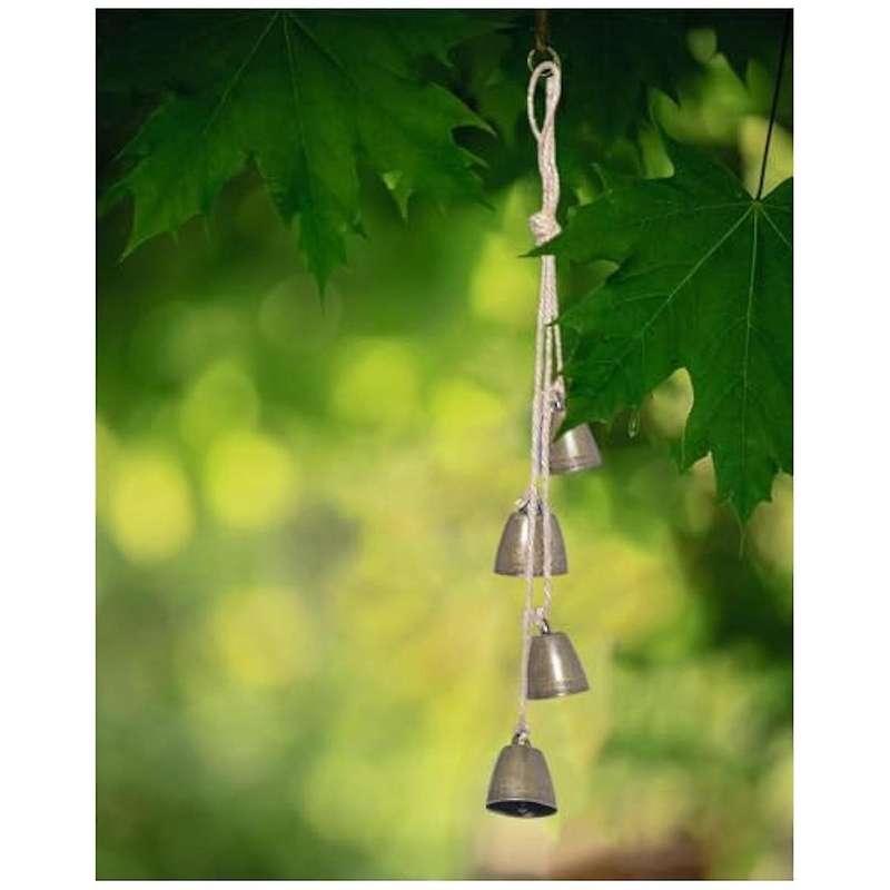 Vintage Handmade Brass Bell with Lanyard, Perfect for Door, Living Room, Garden and Wall Decoration