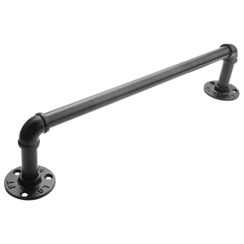 Vintage Industrial Pipe Towel Holder Wall Mounted Metal Towel Rack