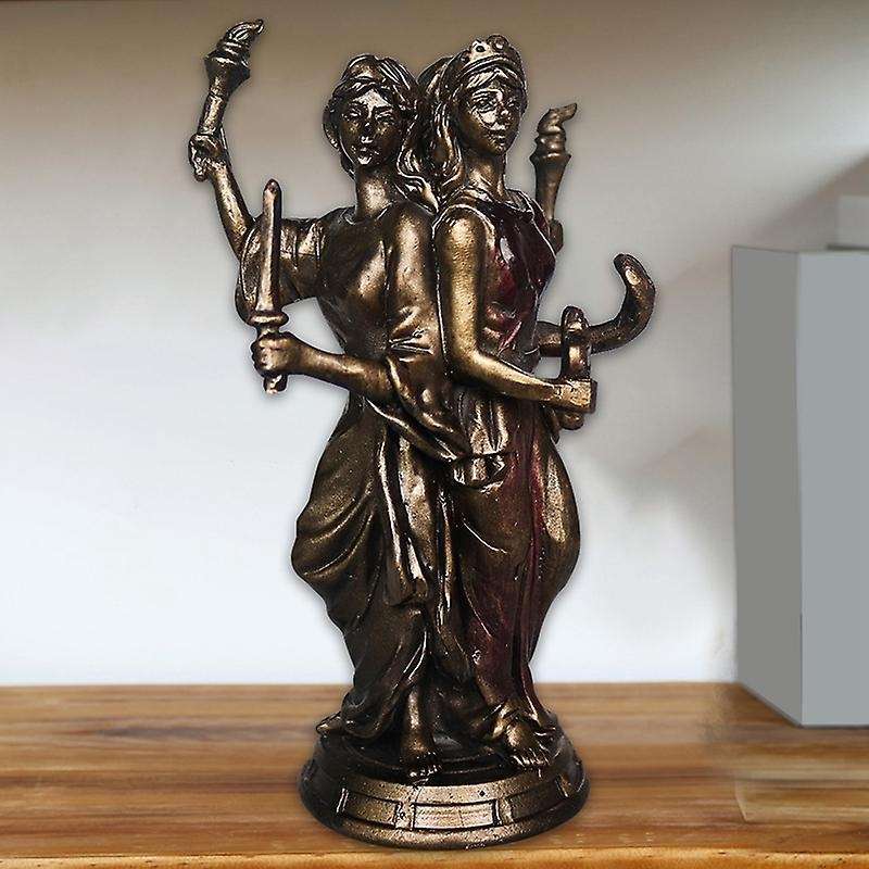 Vintage Greek Three Goddess Resin Statue Triple Form Goddess Statue Sculpture Craft Home Desktop De