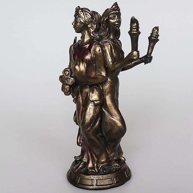 Vintage Greek Three Goddess Resin Statue Triple Form Goddess Statue Sculpture Craft Home Desktop De