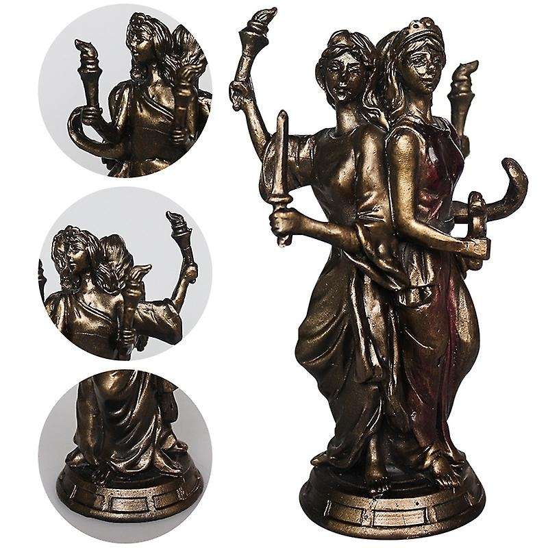Vintage Greek Three Goddess Resin Statue Triple Form Goddess Statue Sculpture Craft Home Desktop De