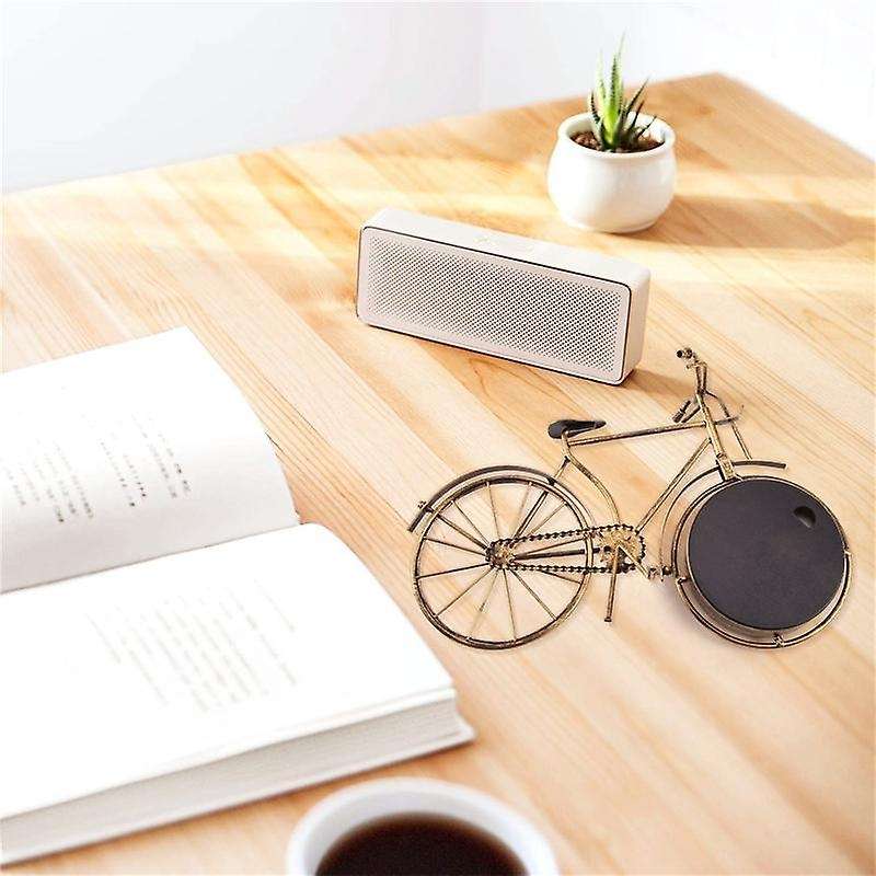 Vintage Iron Bicycle Type Table Clock Classic Non-ticking Silent Retro Decorative Bike Clock for Li