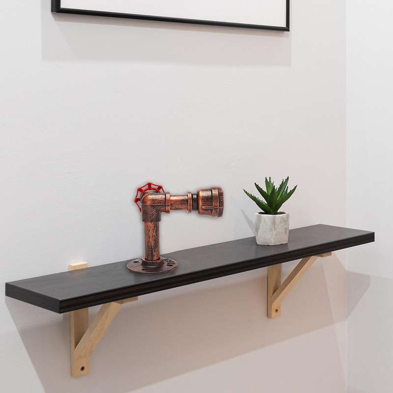 Vintage Water Pipe Wall Lamp Faucet Shape Punk Loft Industrial Iron Rust Retro Home Bar Decors Red