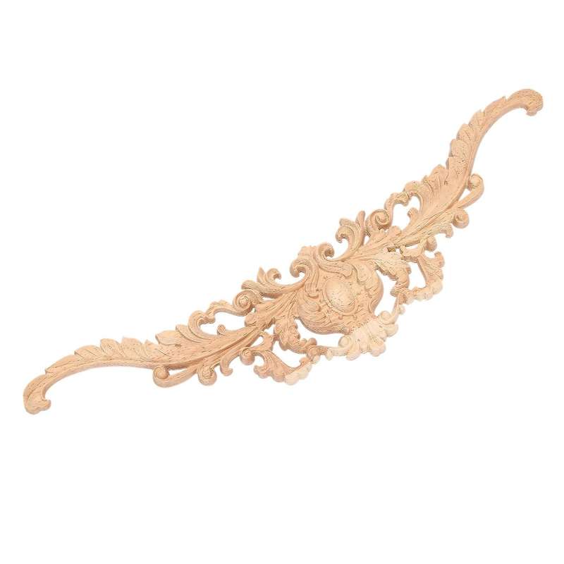 Vintage Wood Carved Applique Decorate Frame Cabinet Fireplace Door Furniture Decorative Wooden Figu