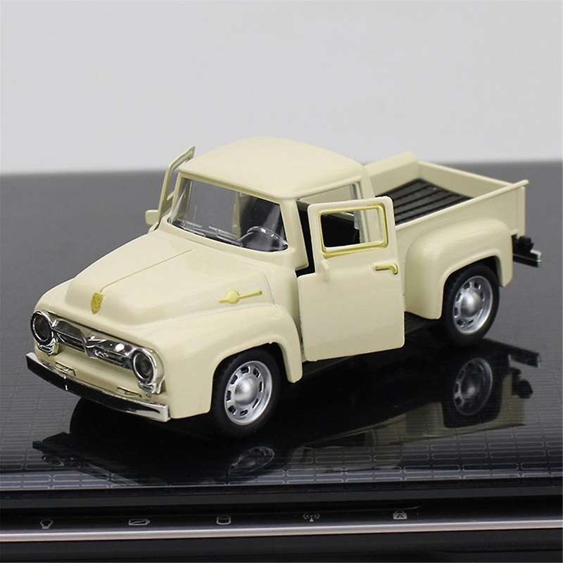 Vintage Truck Dcor, Farmhouse Car with Light Tiered Tray, Cute Metal Car Gift Pickup Truck Model F