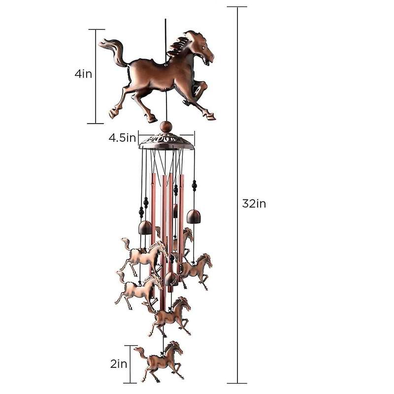 Vintage Wind ,Horse Wind Music Wind for Ladies Festivals Balconies Porches Garden Decoration