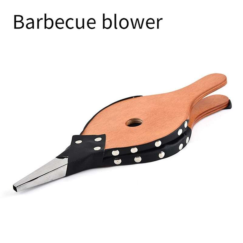 Vintage Wooden Manual Handmade Air Blower Fan Blower for Barbecue Bellows Outdoor Cooking Picnic Cam