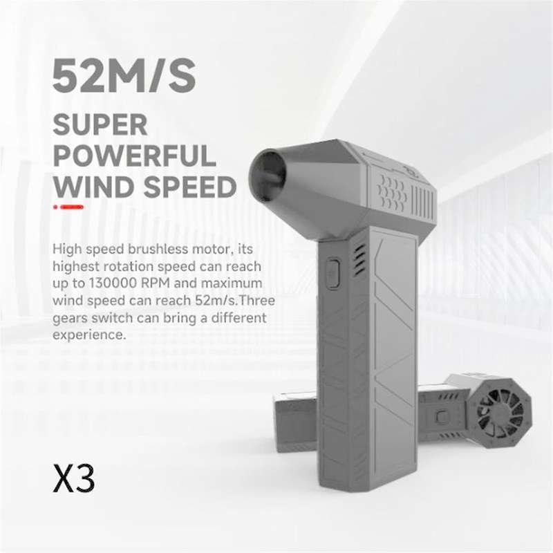 Violent Blower Turbo Fan Brushless Strong Fans Handheld Mini Turbo Blower 130000 RPM Wind Speed 52m/