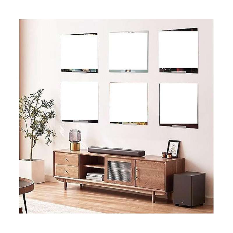 Vinyl Record Shelf Wall Mount 6 Pack, 4 INCH Clear Acrylic Album Record Holder Display Floating for