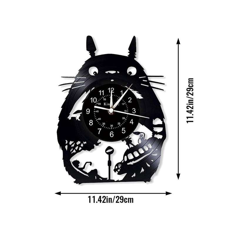 Vinyl Record Wall Clock Digital Display Wall Clock Living Room Decorative Wall Clock Gift for Animat