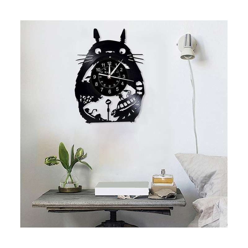 Vinyl Record Wall Clock Digital Display Wall Clock Living Room Decorative Wall Clock Gift for Animat
