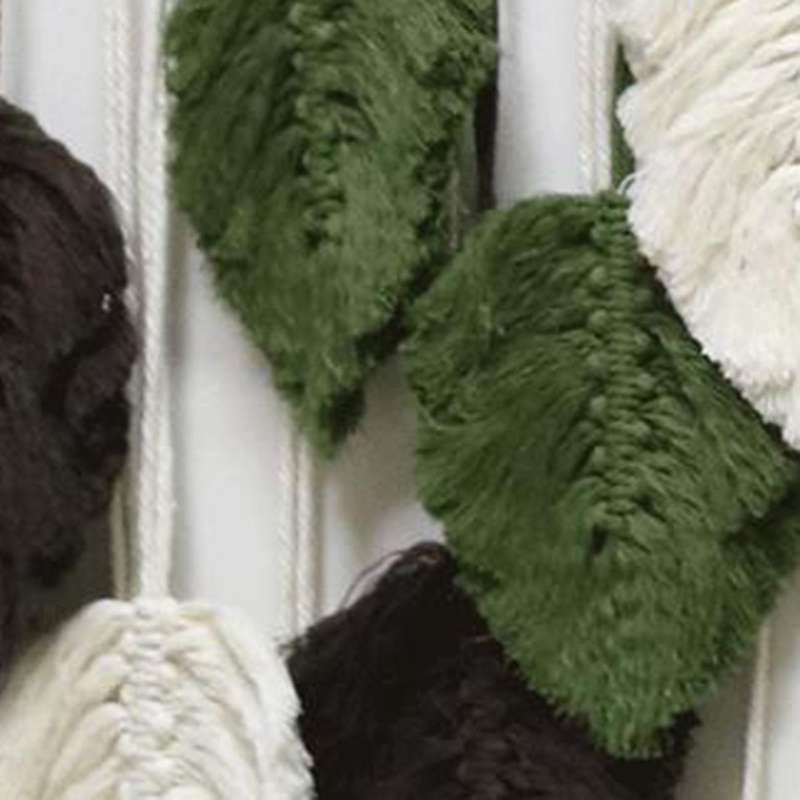 Feather Boho Wall Decor Woven Tassels Cotton Ornaments Tapestry B
