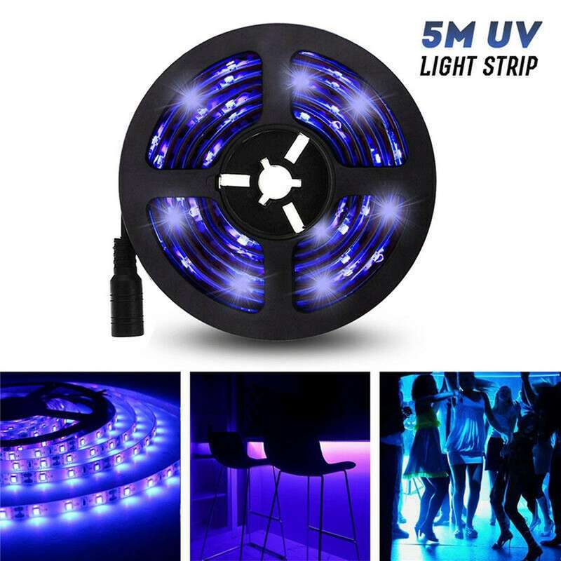 20w Led Uv Light Strip Flexible Purple 16.5ft Blacklight 5m 300leds