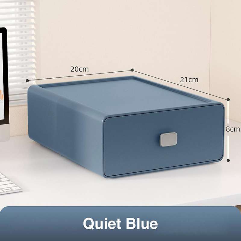 Colorful Desktop Stackable Storage Drawer Office Supplies Box 3