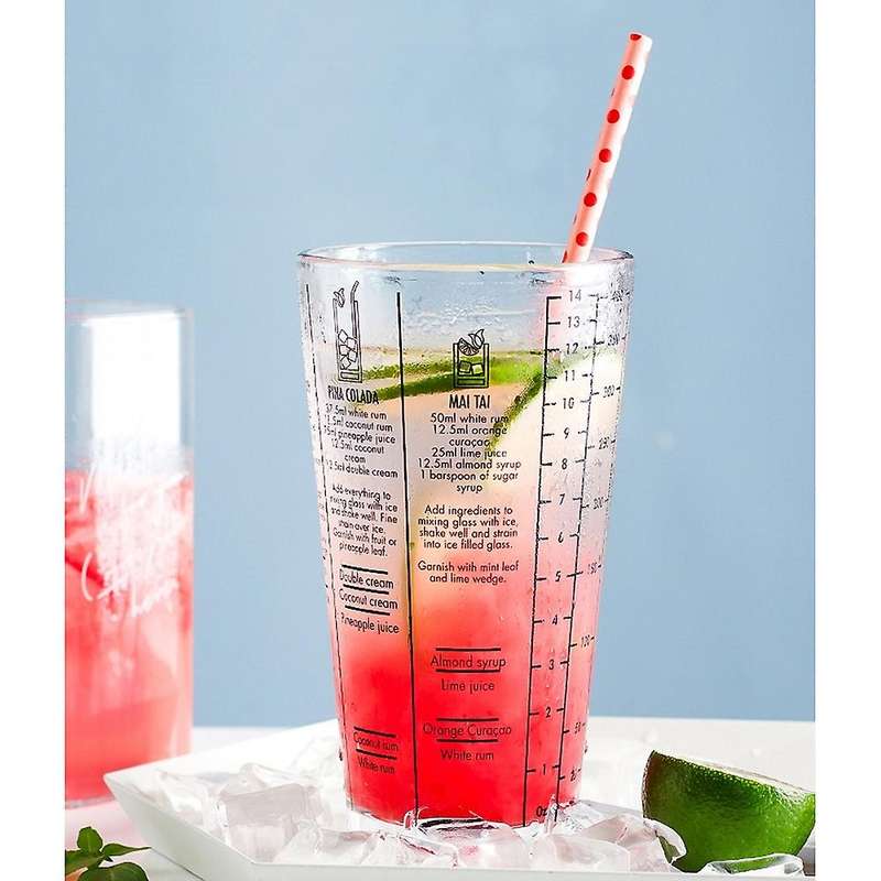 400ml Glass with Scale Hand Shaker Shaker Cup Bartender Tool