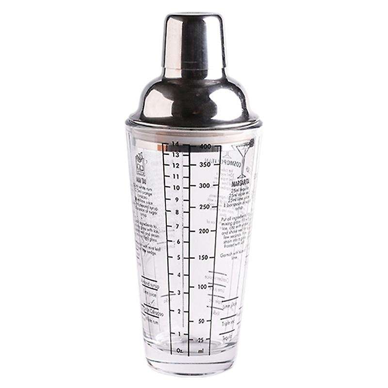 400ml Glass with Scale Hand Shaker Shaker Cup Bartender Tool
