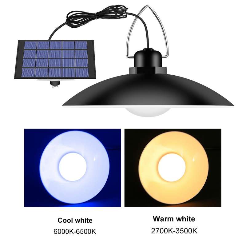 Solar Light Portable Camping Lamp Outdoor Single Head Warm White 15w