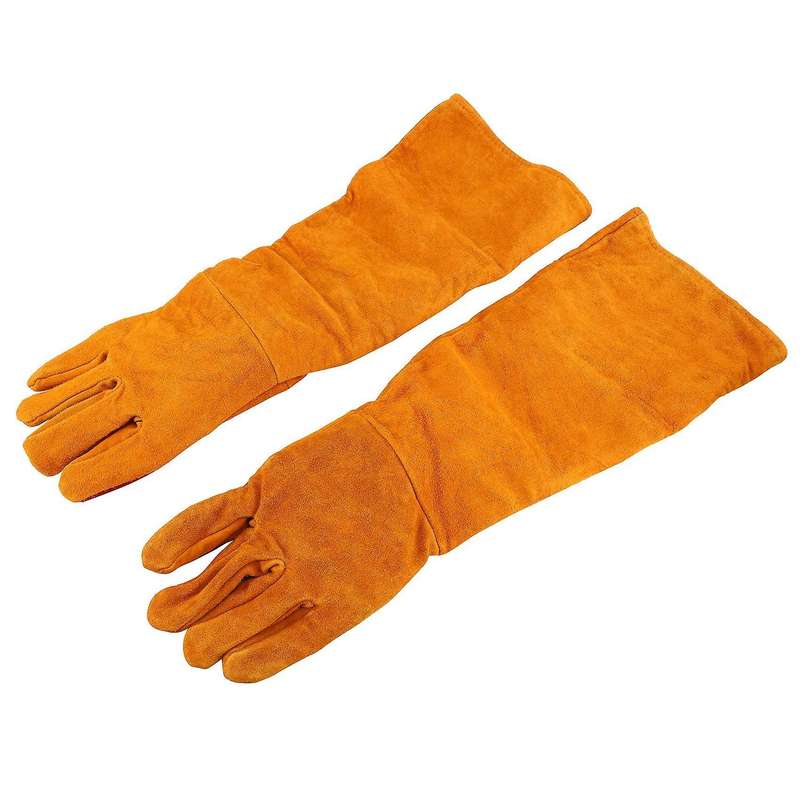 60cm Long Sleeves Welding Gloves Heat Resistant Stove Fire Bbq