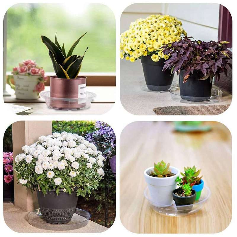 Plant Saucers, 20 Pack Of 30cm (12 Inch), Transparent Flower Pot Drip