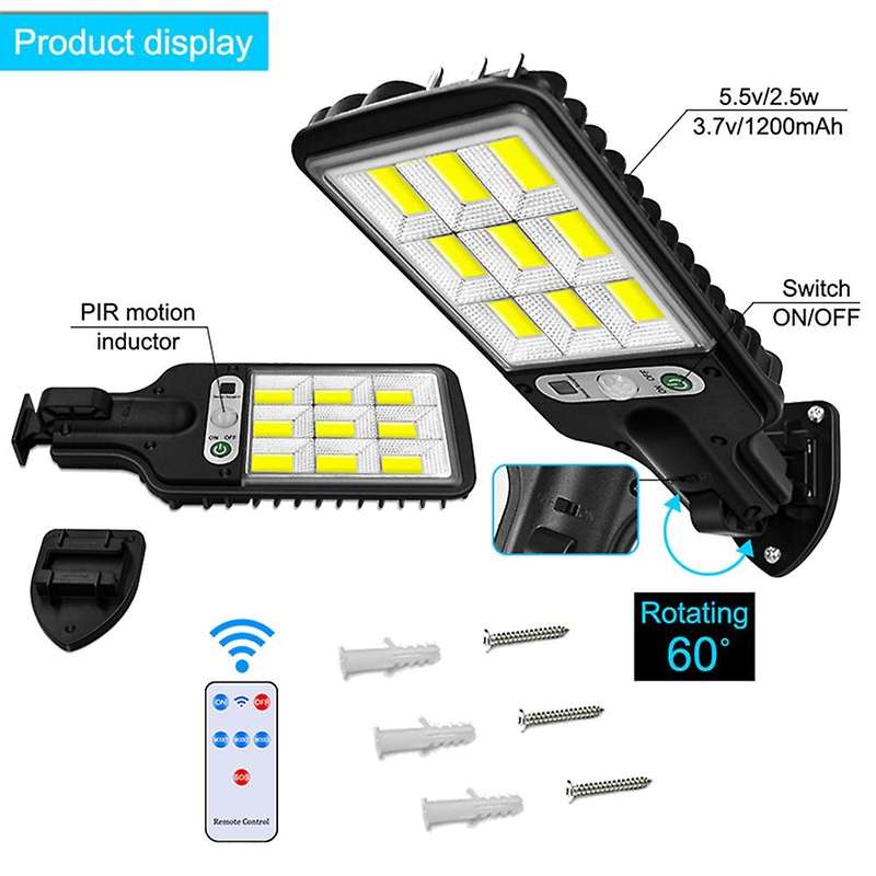 Solar Street Lights Outdoor Solar Lamp 2pcs