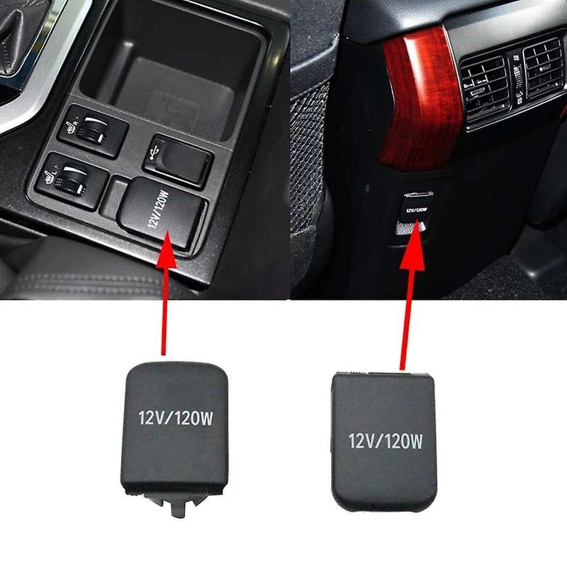 2pcs Car Cigarette-lighter Panel Base Cover for Toyota Prado Lc150