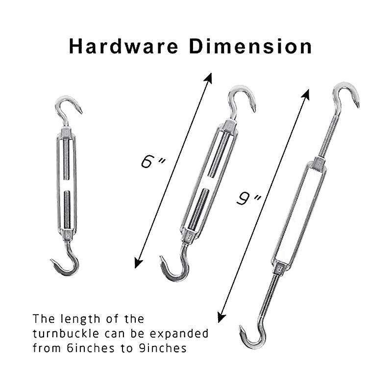Sun Shade Sail Hardware Kit for Square/rectangle/triple-cornered