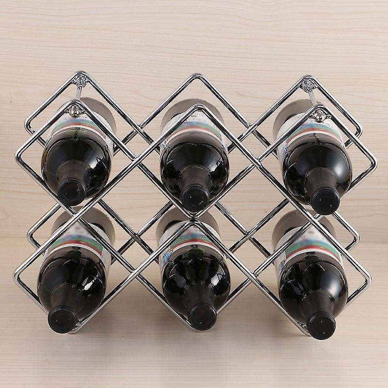Countertop Wine Rack, Bottle Rack, Wine Rack, Bottle Rack, Silver